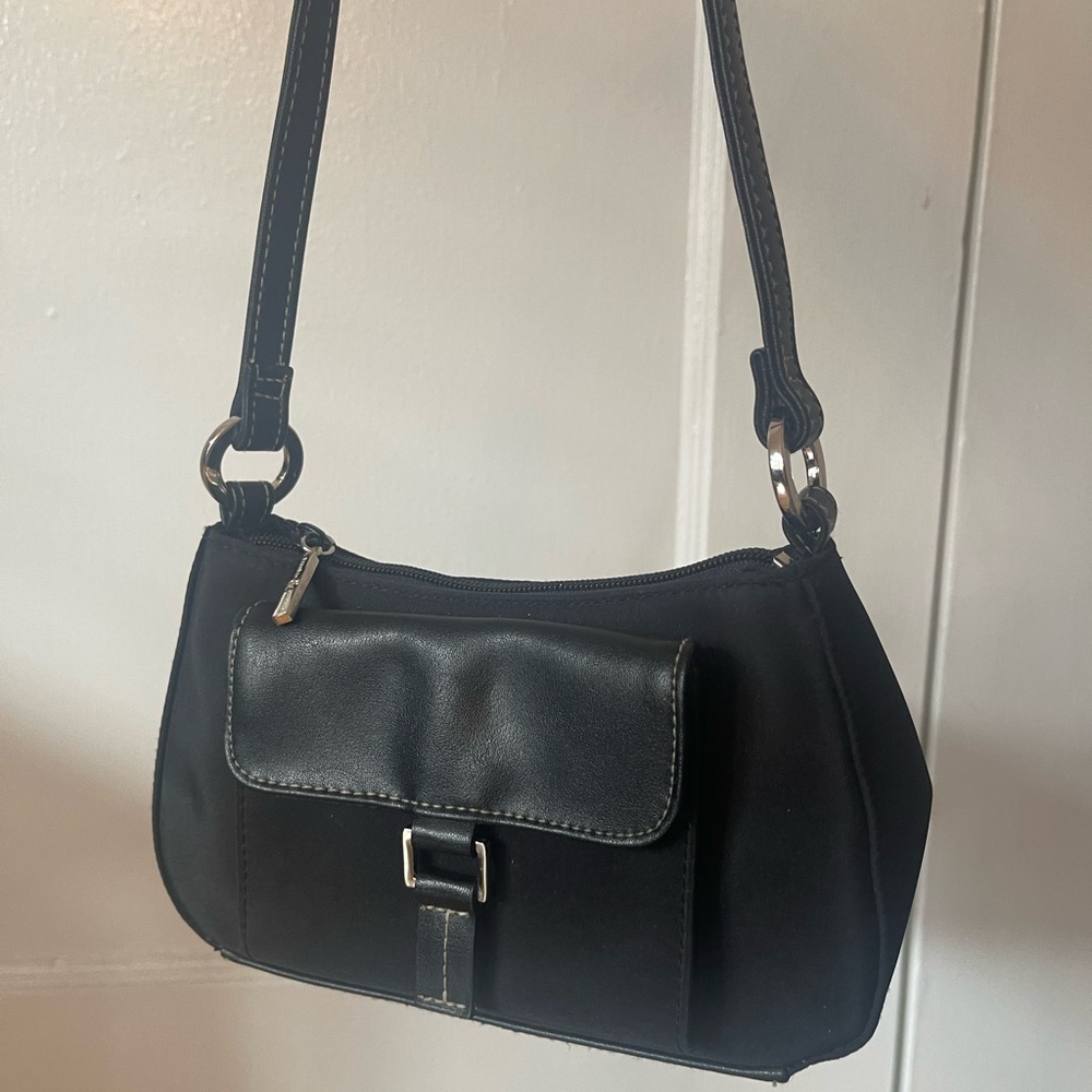 Vintage Y2K Frankie & Johnnie Black Mini Shoulder Bag - Picture 2 of 15